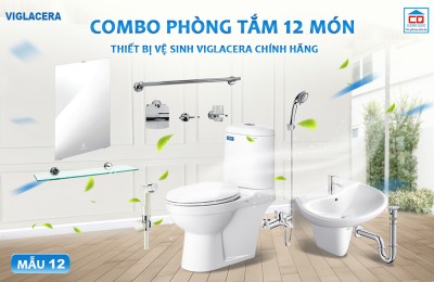 Bộ thiết bị vệ sinh kinh tế cho công trình - Mẫu 12