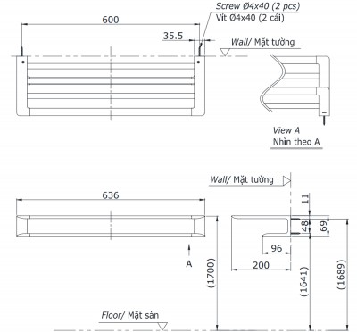 Giá vắt khăn TOTO YTS902BV