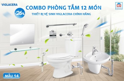 Mẫu thiết bị vệ sinh kinh tế Viglacera - Bộ 14