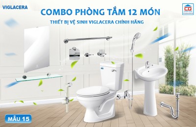 Dòng sản phẩm thiết bị vệ sinh kinh tế - Bộ Viglacera 15