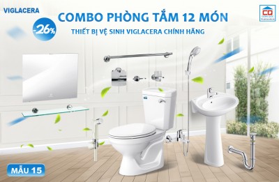 Dòng sản phẩm thiết bị vệ sinh kinh tế - Bộ Viglacera 15