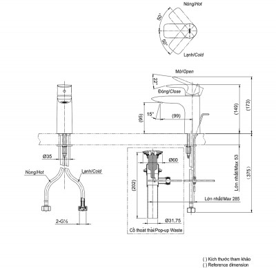 Vòi chậu lavabo đặt bàn TOTO TLG04301V( GIÁ KM TÍNH TỪ 20/4- 17/5)
