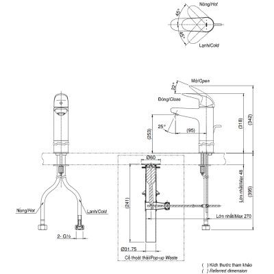 Vòi chậu gật gù nóng lạnh TOTO TLS03305V