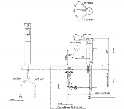 Vòi chậu lavabo đặt bàn TOTO TLS02305V( GIÁ KM TÍNH TỪ 20/4- 17/5)