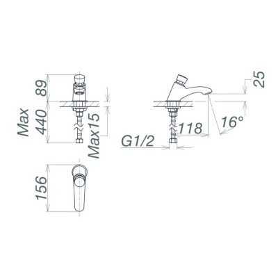 Vòi chậu xả trễ 1 đường lạnh Viglacera VG109