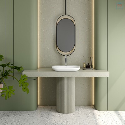 Chậu rửa lavabo đặt trên bàn Viglacera V28