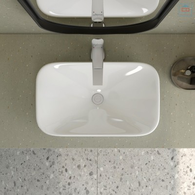 Chậu rửa lavabo đặt trên bàn Viglacera V28