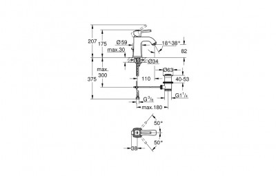 Vòi chậu lavabo Grohe 23303GL0