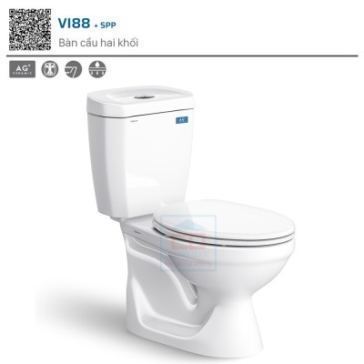 Bồn cầu két rời Viglacera VI88 (nắp thường)