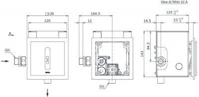 Van xả cảm ứng tiểu nam TOTO DUE126UPKA (DUE126UPK)