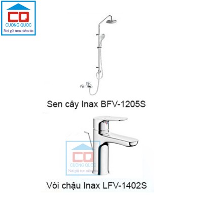Bộ vòi chậu + sen tắm Inax LFV-1402S + BFV-1205S