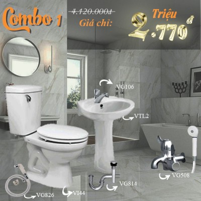Bộ thiết bị vệ sinh Viglacera - Combo 1