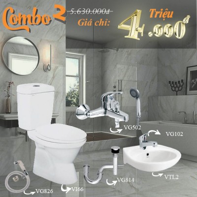 Bộ thiết bị vệ sinh Viglacera - Combo 2