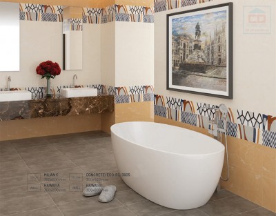 Gạch nhập khẩu Trung Quốc Eco Milan C (Viên điểm)