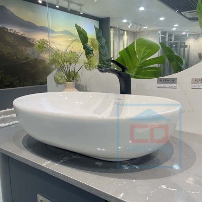 Chậu đặt bàn không cài vòi 350 viglacera platinum P-23-350