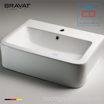 Chậu rửa mặt lavabo bán âm bàn Bravat C22149W-1-ENG