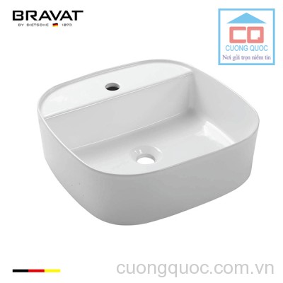 Chậu rửa lavabo đặt bàn cao cấp Bravat C22286W-1-ENG