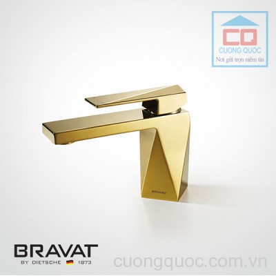 Vòi chậu lavabo mạ vàng cao cấp Bravat F176110G-ENG