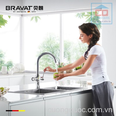 Vòi rửa chén cao cấp 4 chức năng Bravat F7196243CP-RG