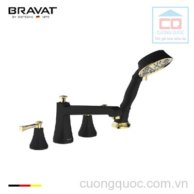 Vòi xả bồn kèm sen tắm cao cấp Bravat F52994BLK-BAF-ENG