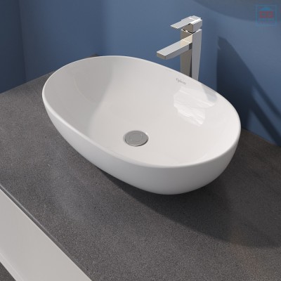 Chậu rửa lavabo đặt bàn đá Viglacera CD15