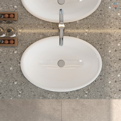 Chậu lavabo dương vành Viglacera CD21