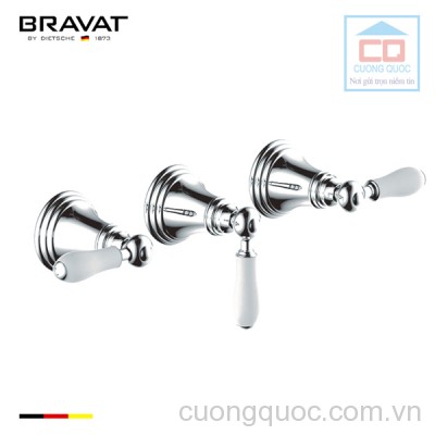 Bộ điều chỉnh nhiệt độ vòi xả bồn và vòi sen tắm Bravat P69223CP-ENG