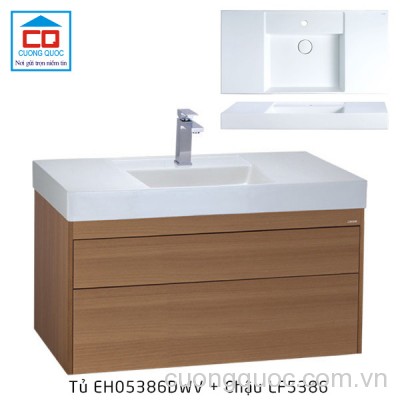 Bộ tủ lavabo Caesar EH05386DWV + LF5386