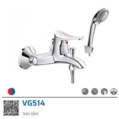 Sen tắm nóng lạnh gắn tường Viglacera VG514