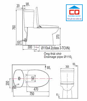 Bồn cầu điện tử 2 khối American Standard VF-2719S