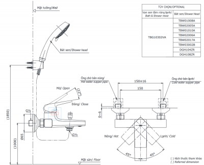 Van gật gù nóng lạnh Toto TBG10302VA (TBG10302V) ( GIÁ KM TÍNH TỪ 20/4- 17/5)