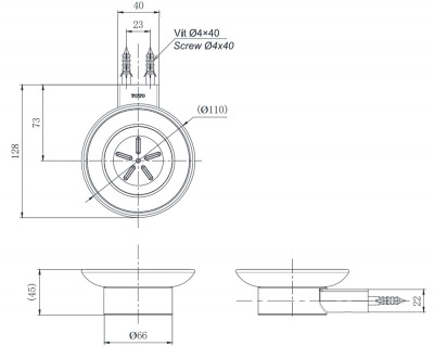 Giá đựng xà bông Toto YAS201V