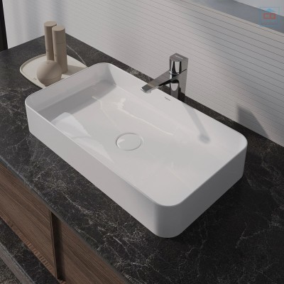 Chậu lavabo vành mỏng Viglacera CM01 đặt bàn