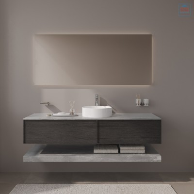 Chậu lavabo đặt bàn Viglacera CM02 vành mỏng