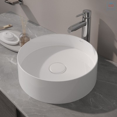 Chậu lavabo đặt bàn Viglacera CM02 vành mỏng