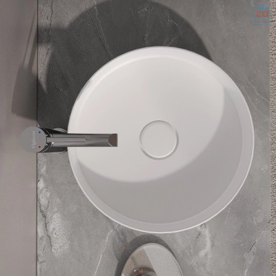 Chậu lavabo đặt bàn Viglacera CM02 vành mỏng