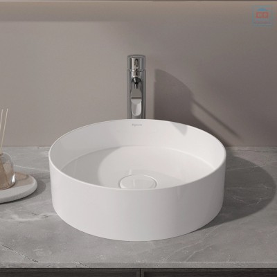 Chậu lavabo đặt bàn Viglacera CM02 vành mỏng
