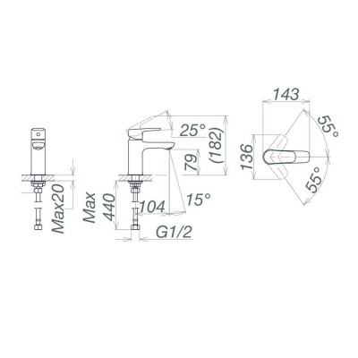 Vòi chậu nước lạnh VG132.2