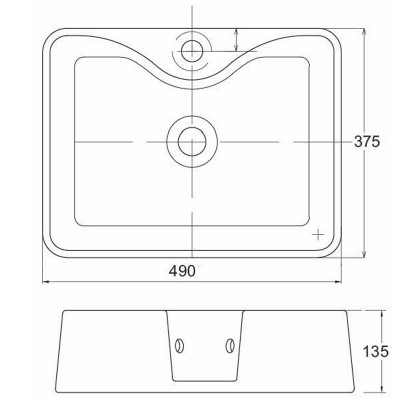 Chậu rửa lavabo đặt bàn Sanfi S504