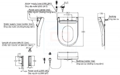 Nắp rửa điện tử TOTO TCF34320GAA