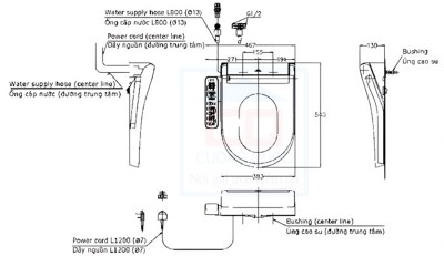 Nắp rửa điện tử TOTO TCF33370GAA
