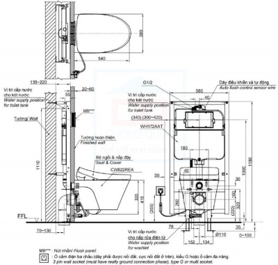 Bồn cầu treo tường TOTO CW822REA/TCF23460AAA/WH172AT/TCA465/MB170P