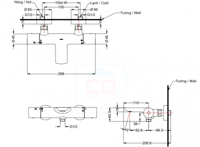 Van sen tắm nhiệt độ TOTO TBV01402BA