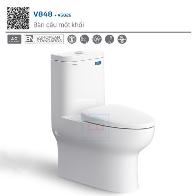 Bồn cầu một khối Viglacera V848
