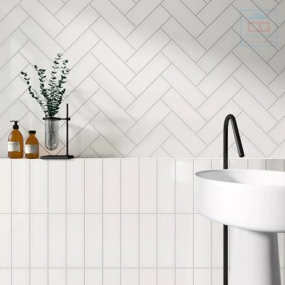 Gạch thẻ trắng mờ 10x30cm STA1306