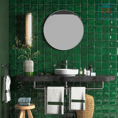Gạch thẻ xanh lục bóng 10x10cm M1112