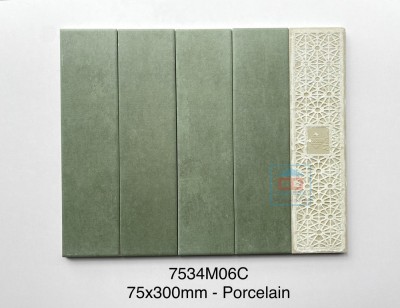 Gạch thẻ porcelain 75x300 mm MD7534M06C