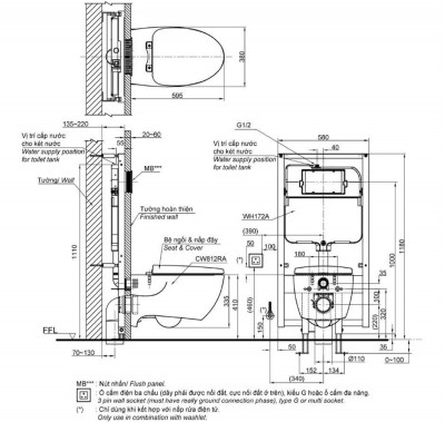 Bồn cầu TOTO CW812RA/TCF23410AAA/WH172A/MB174P#SS