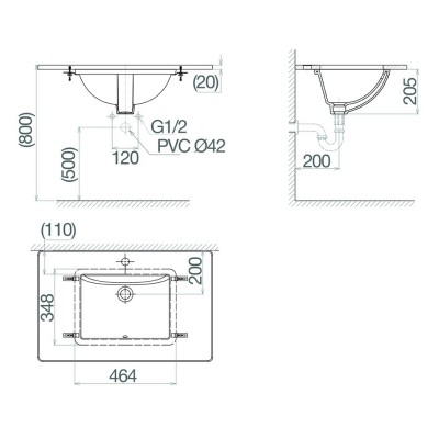 Chậu đặt âm bàn đá Viglacaera US1