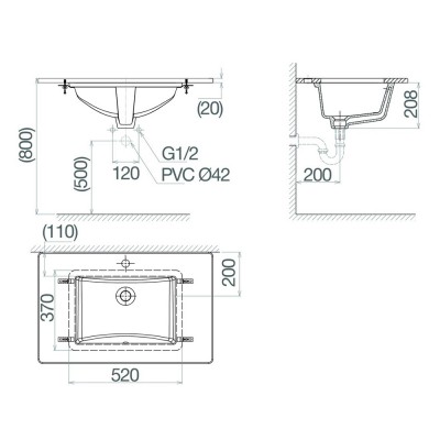 Chậu đặt âm bàn đá Viglacaera US2